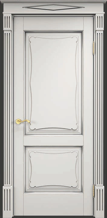 ОЛ 6/2 белый грунт патина серебро микрано