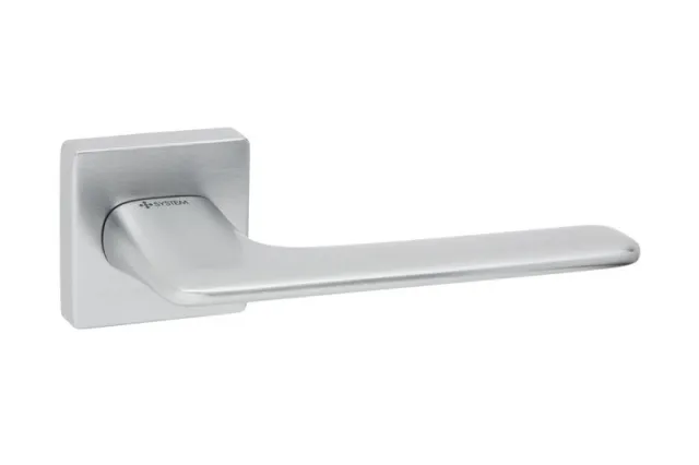 Дверная ручка System / NIX SQ CBMX брашированный матовый хром