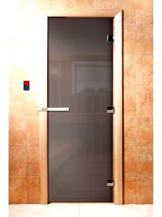 Дверь для бани DOORWOOD графит 6мм 700х1900
