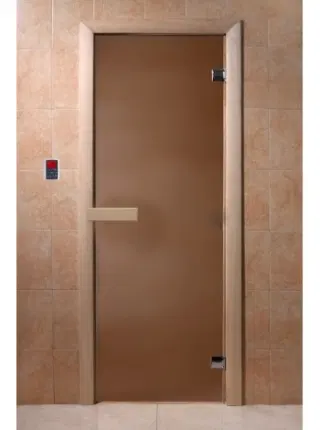 Дверь для бани DOORWOOD БРОНЗА МАТОВОЕ 800х1900 ольха