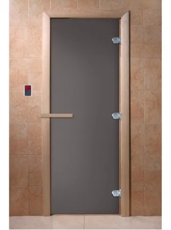 Дверь для бани DOORWOOD Затмение графит матовый 800х2000