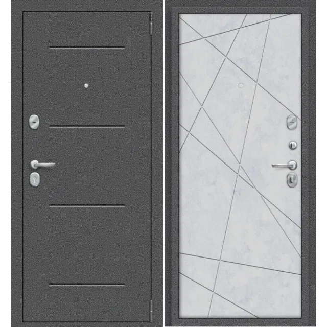 Входная дверь Porta R 104.15 Антик Серебро/Snow Art