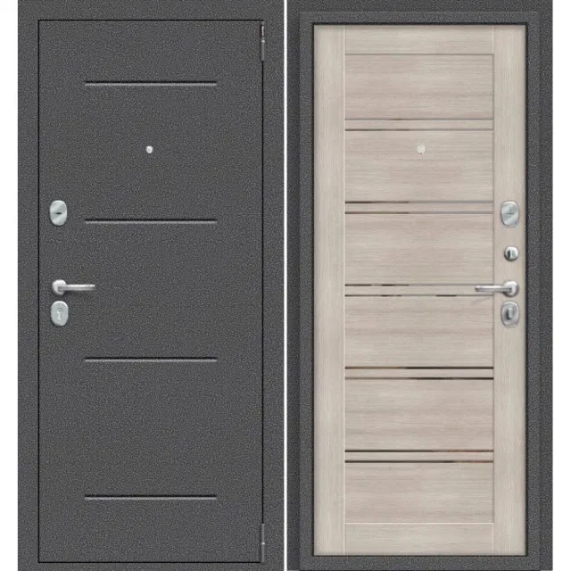 Входная дверь Porta R 104.П28 Антик Серебро/Cappuccino Veralinga